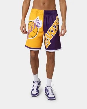 Mitchell & Ness Los Angeles Lakers Big Face 5.0 Shorts Yellow Tagless Design personalized option
