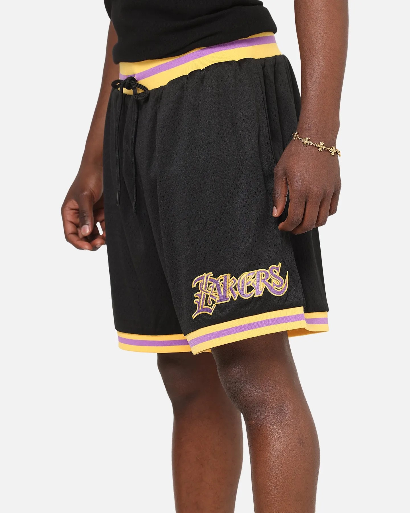 Mitchell & Ness Los Angeles Lakers Gothic Shorts Black Warm Fit