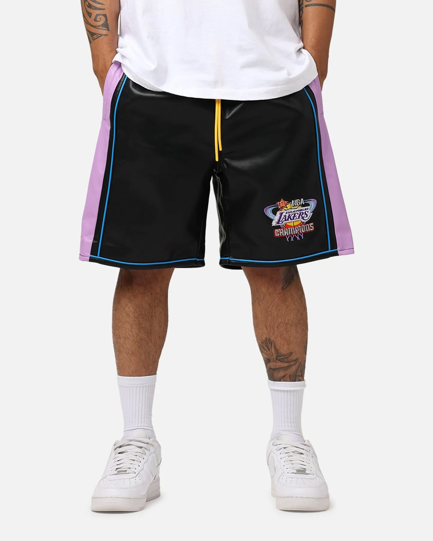 mesh ventilation Comfortable fit Mitchell & Ness Los Angeles Lakers Showtime Shorts Black