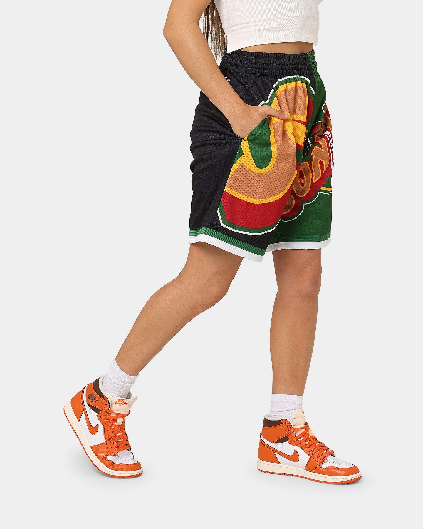 Mitchell & Ness Seattle Supersonics Big Face Shorts 5.0 Black Quick Fit
