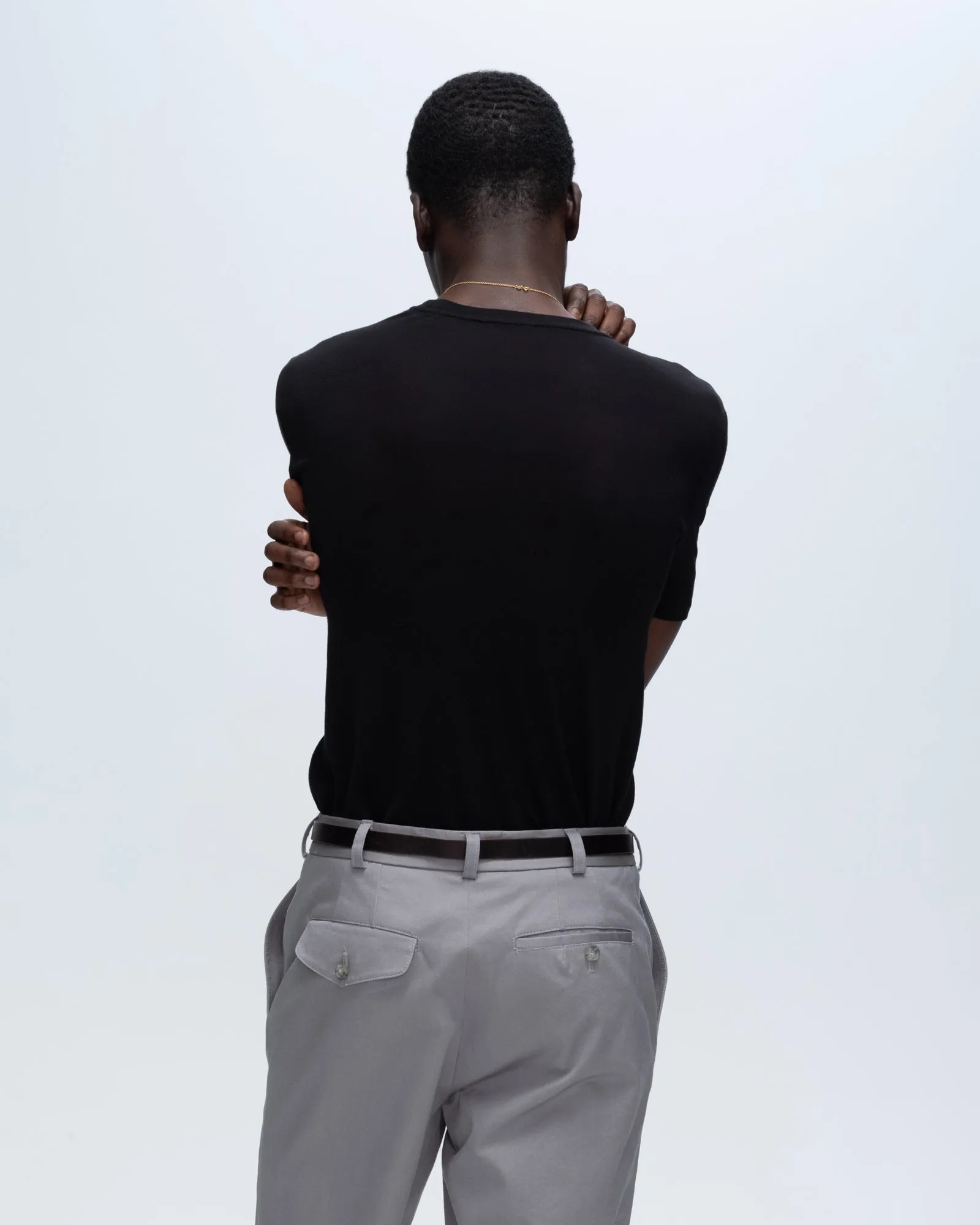 VintageWash Comfort and Breathable Modal Jersey Crew Neck Tee - Black