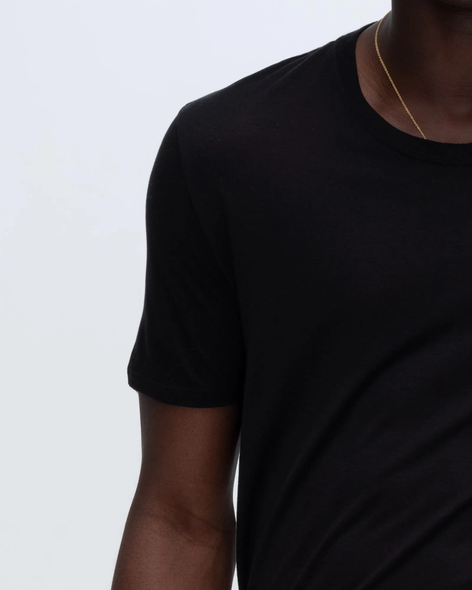 Modal Jersey Crew Neck Tee - Black MinimalBranding