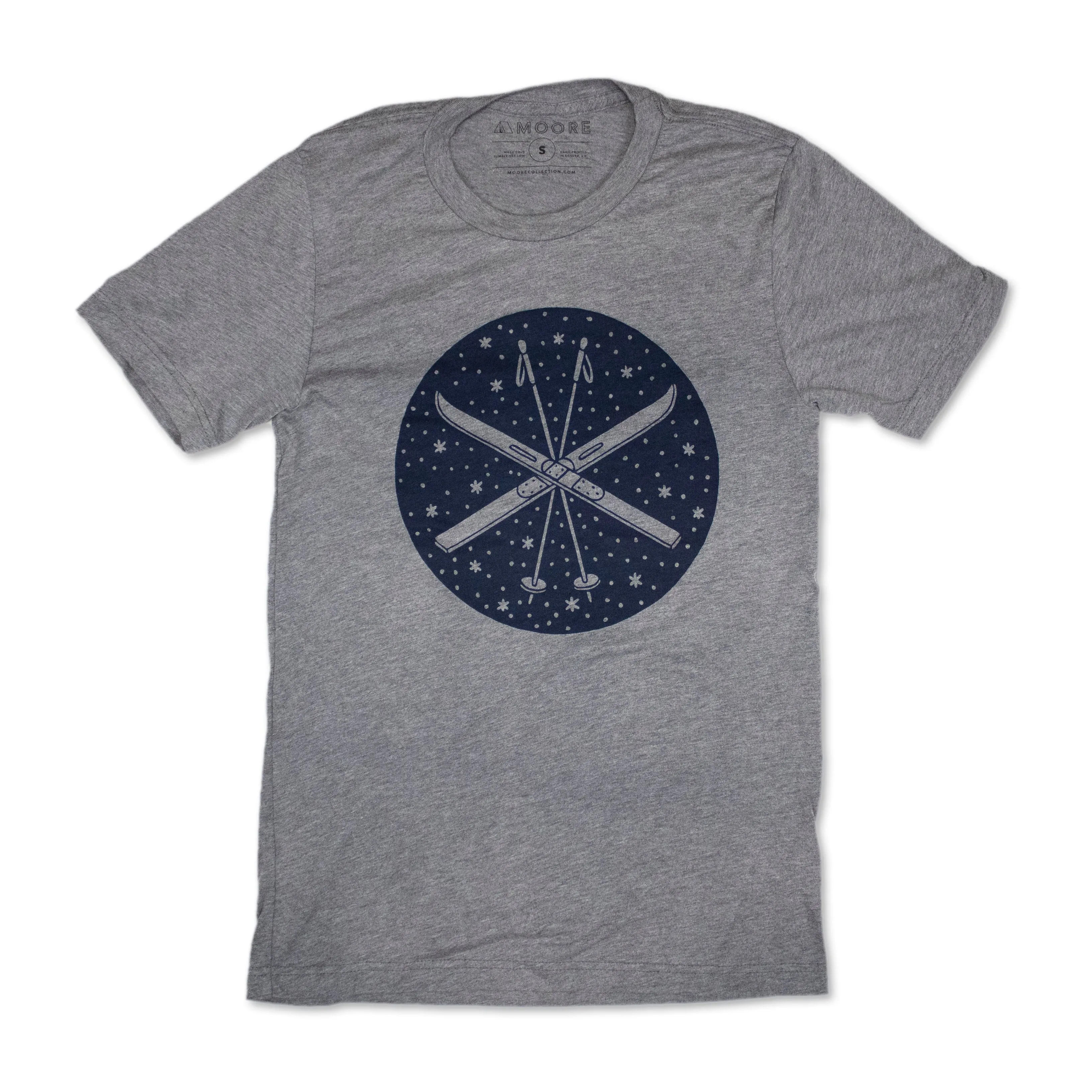 Sporty Top Ski Tee-Gray Triblend