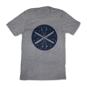 Sporty Top Ski Tee-Gray Triblend