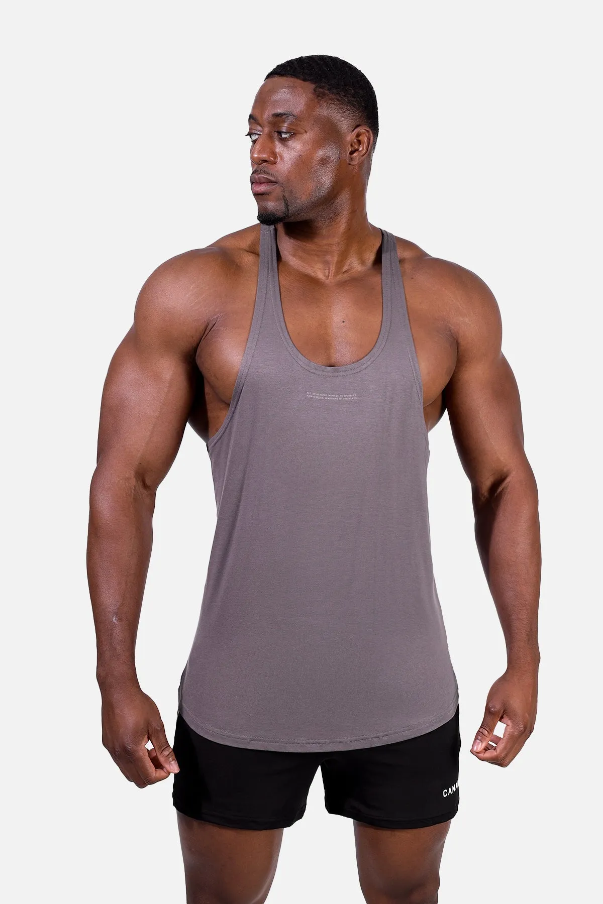 temperature regulation closed space Classic Bodybuilding Racerback Stringer - Quote Gray