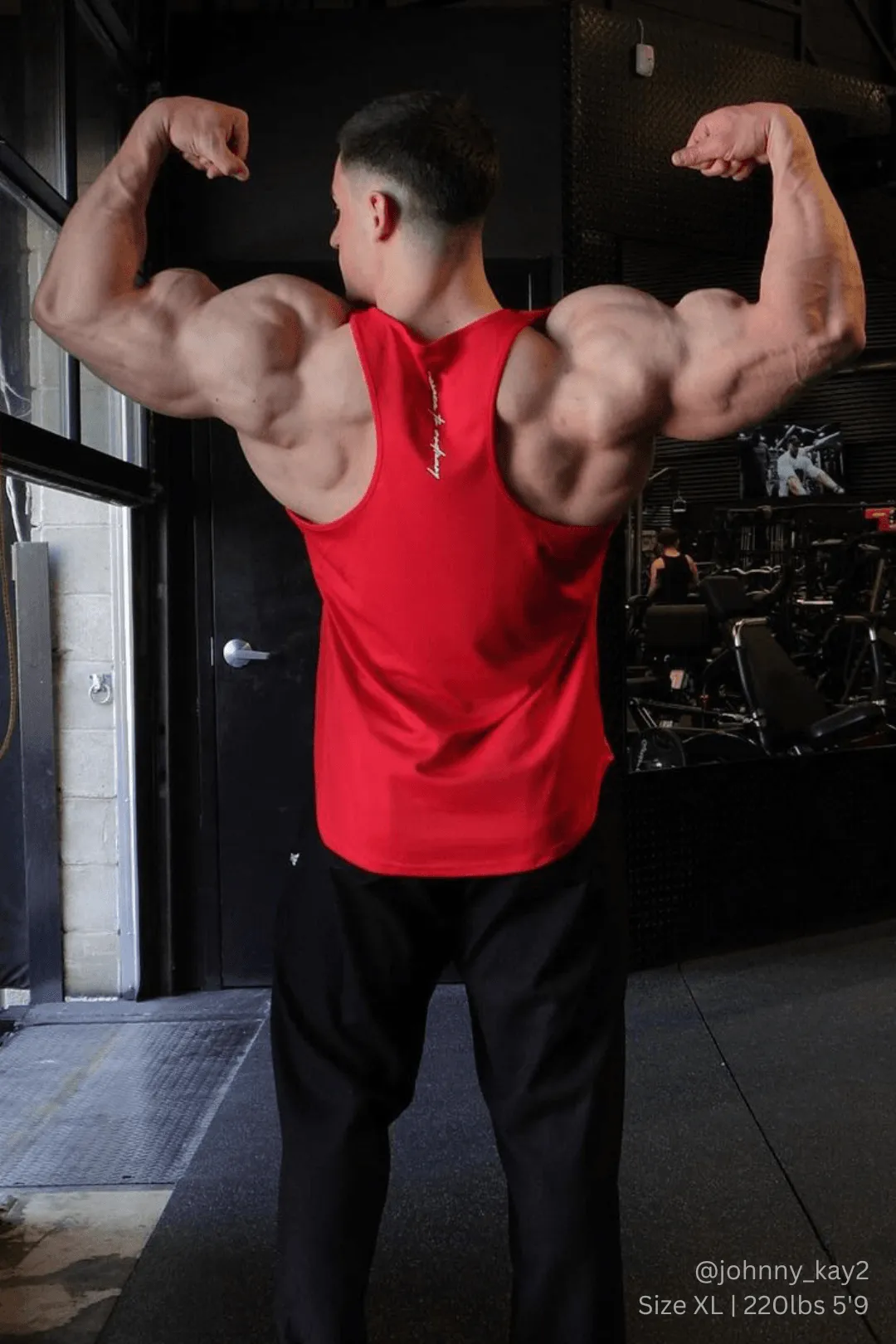 Fast-Dry Bodybuilding Workout Stringer - Red square shape rural scene