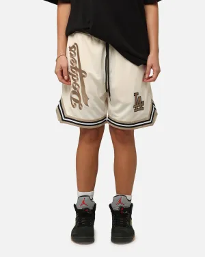 beachy vibe New Era Los Angeles Dodgers Mesh Shorts Light Beige