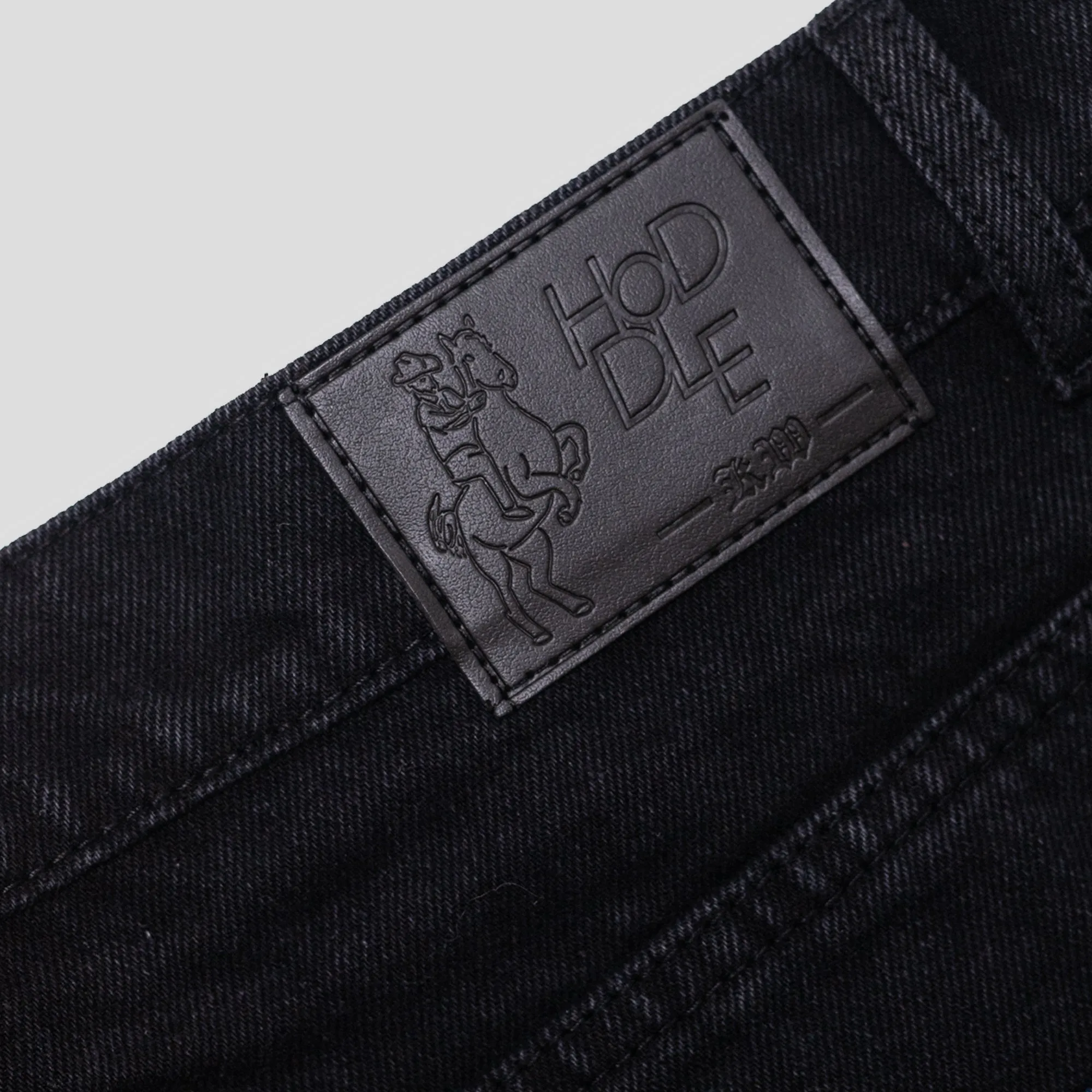 Hoddle Carpenter Heart Jean Short -  Black / Indigo Patchwork Design