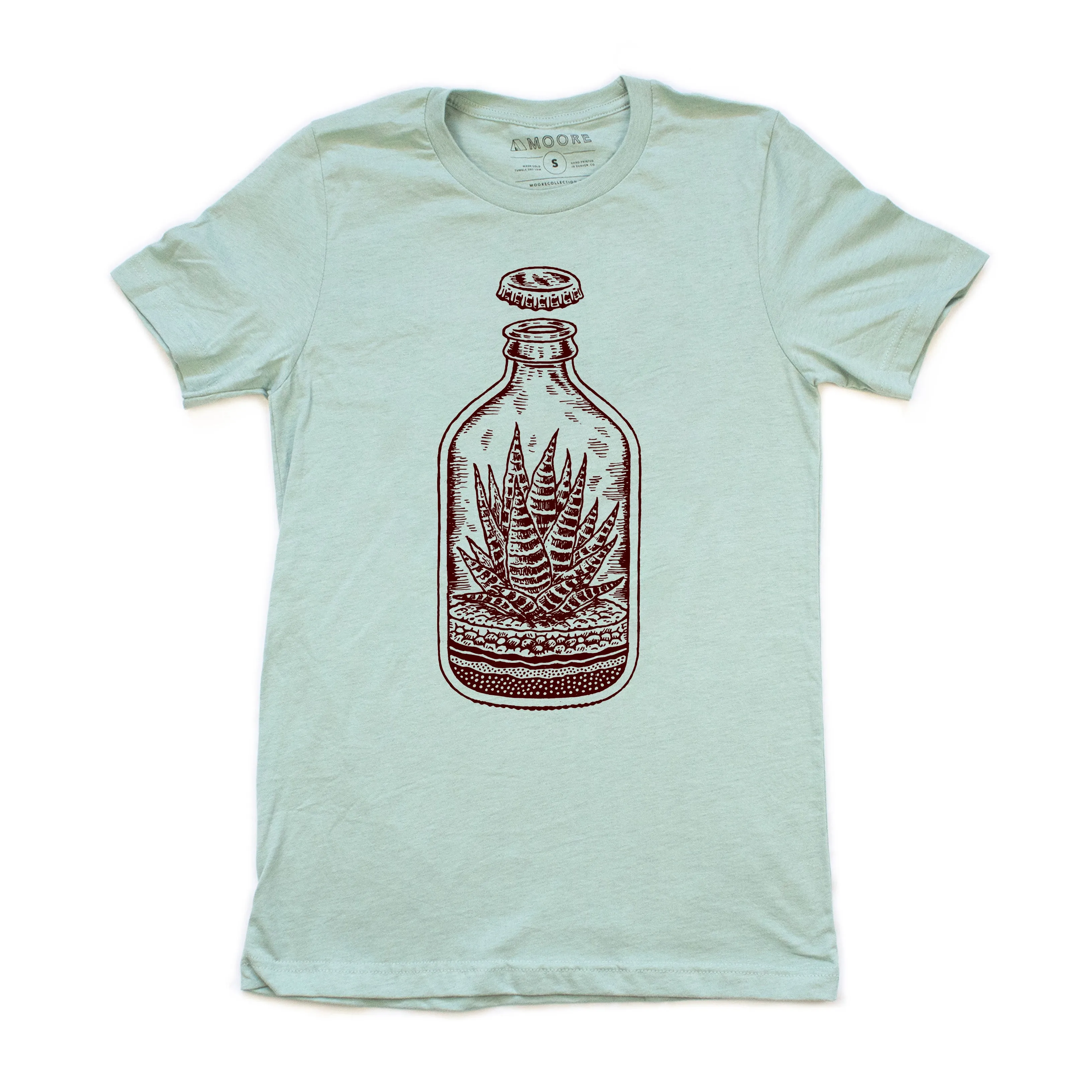 Casual Comfort Wear Plant Bottle Tee-Dusty Blue