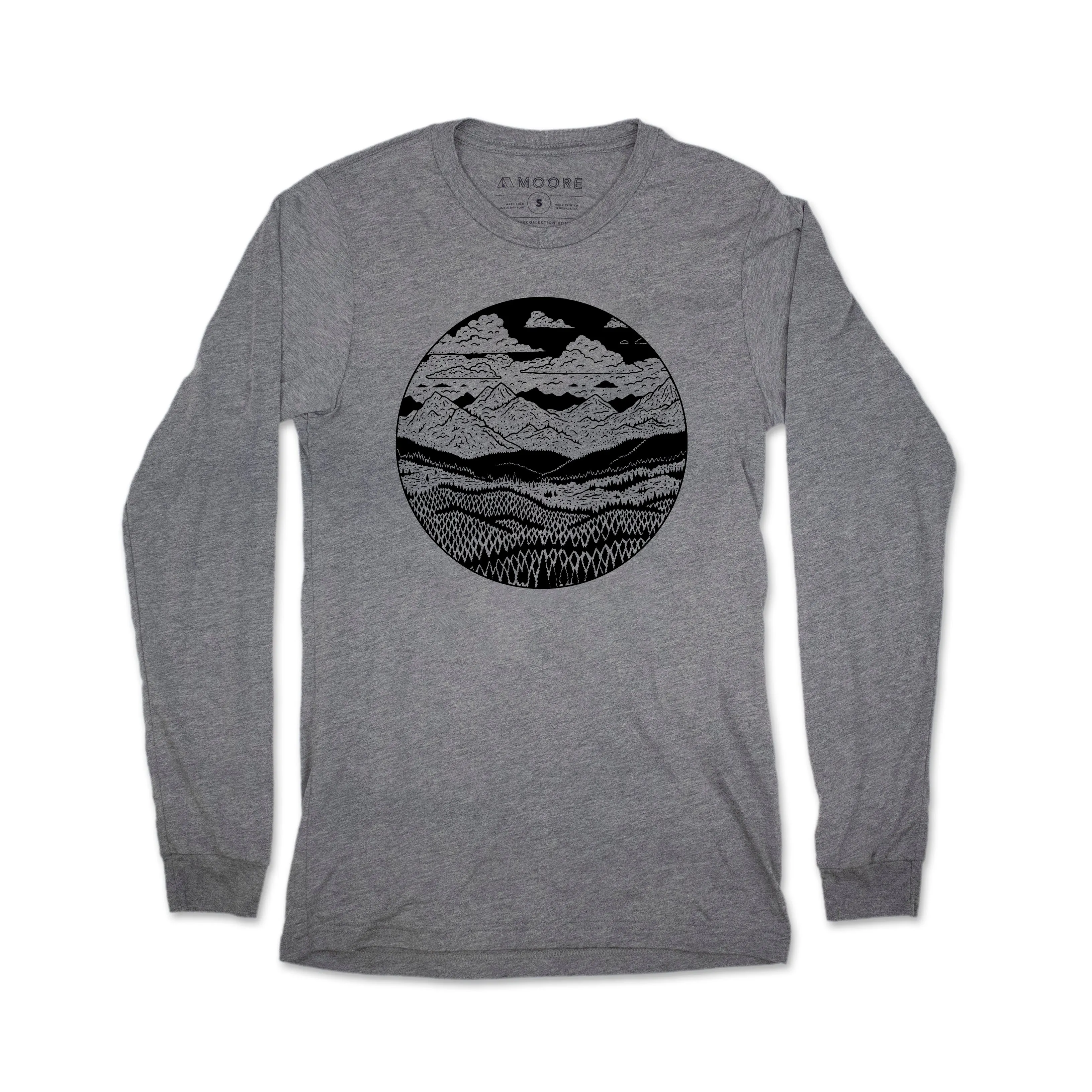 Comfy Pieces Versatile Layering Mountain Range Long Sleeve Tee