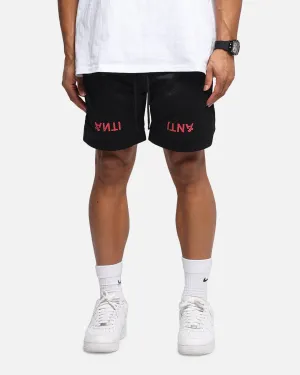 Fade Resistant Dye Reflective details The Anti Order Post Season Basketball Shorts Black/Red