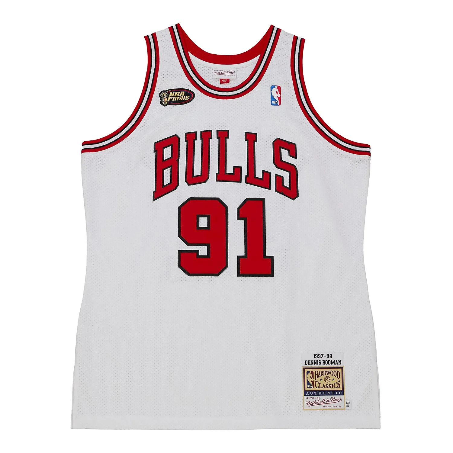 Chicago Bulls Authentic Mitchell & Ness Dennis Rodman 1997 Home Finals Jersey Comfort Performance