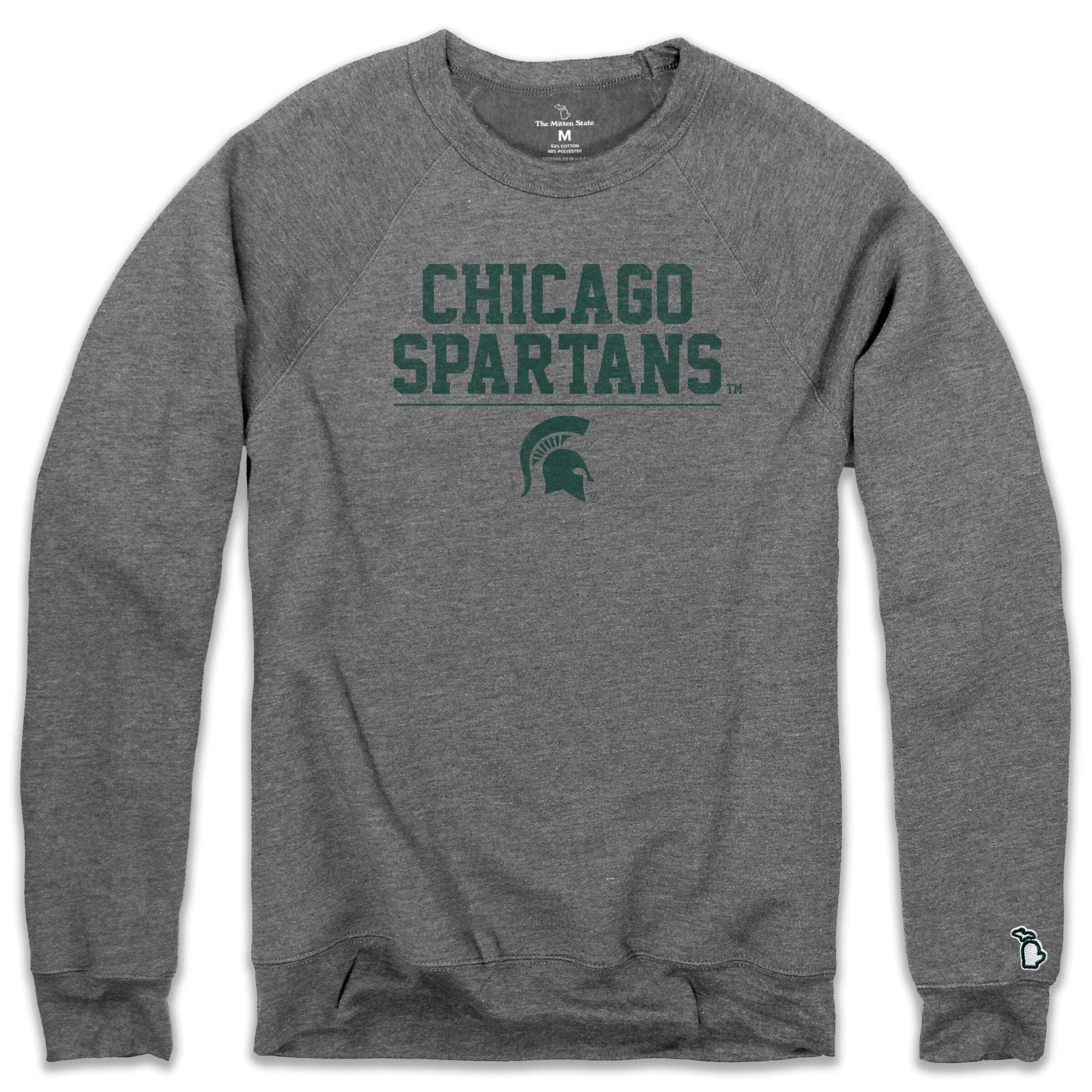 MSU - CHICAGO SPARTANS ALUMNI FLEECE SWEATSHIRT (UNISEX) Water-Repellent Finish Essentials Wear