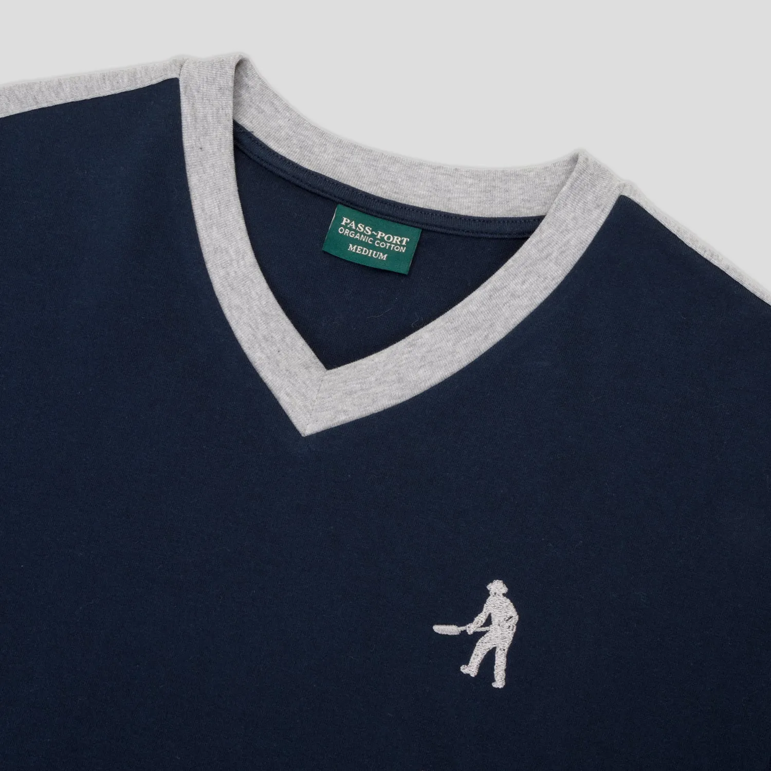 Chic Outfit Glossy Look Pass~Port Workers Stripe Organic Cotton Jersey - Navy