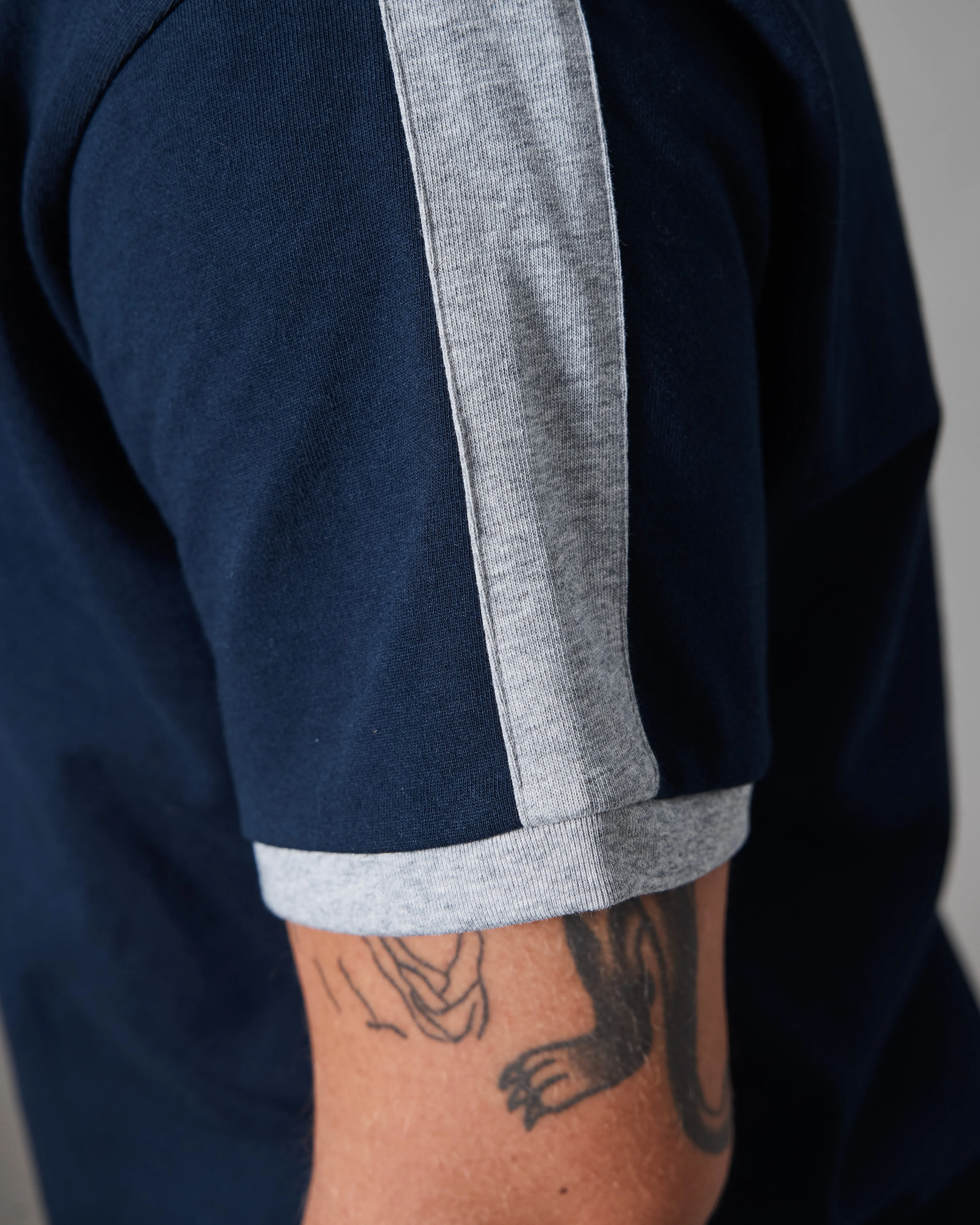 Pass~Port Workers Stripe Organic Cotton Jersey - Navy Minimal Comfort Style