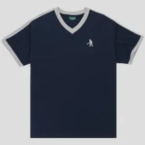 Adjustable Fit Pass~Port Workers Stripe Organic Cotton Jersey - Navy