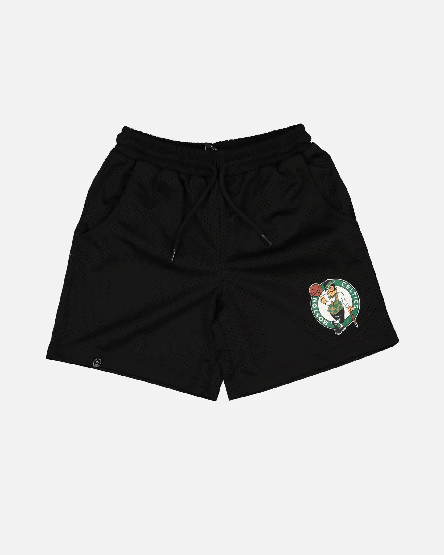 High-Performance Fit NBA Kids' Boston Celtics Team Mesh Shorts Black