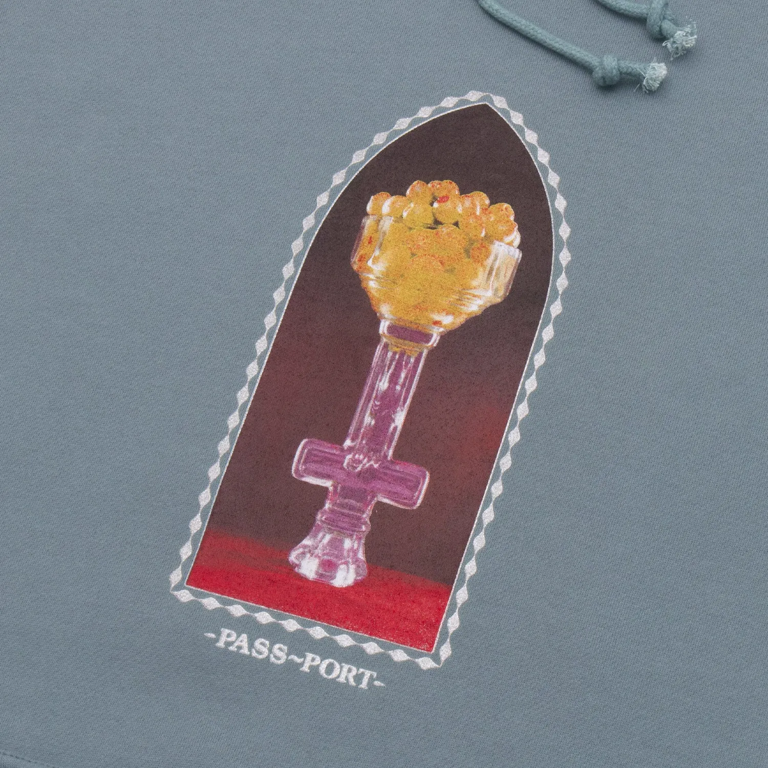 Relaxed Fit Hoodie Pass~Port Crystal Olives Hoodie - Alpine Blue