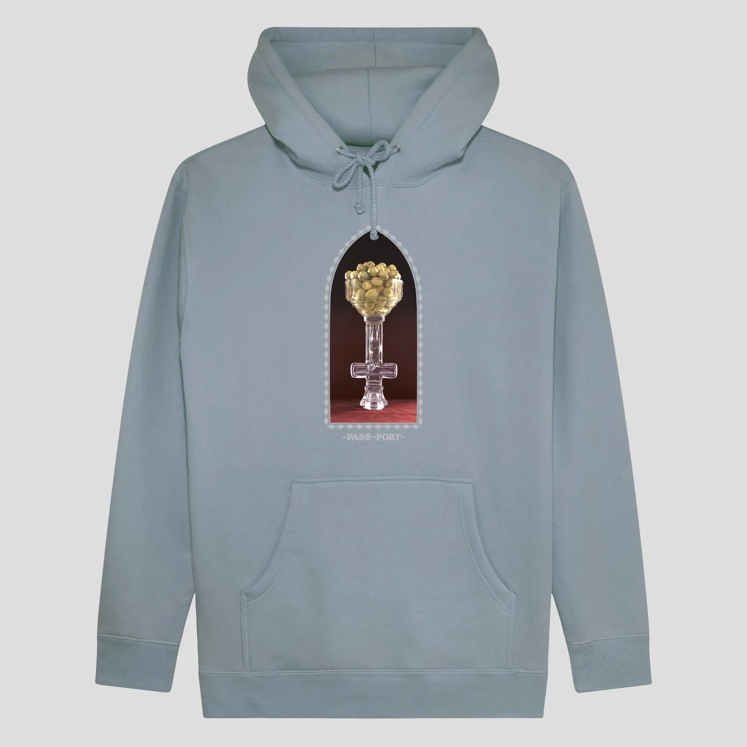 Pass~Port Crystal Olives Hoodie - Alpine Blue Mesh Lining Odor Free