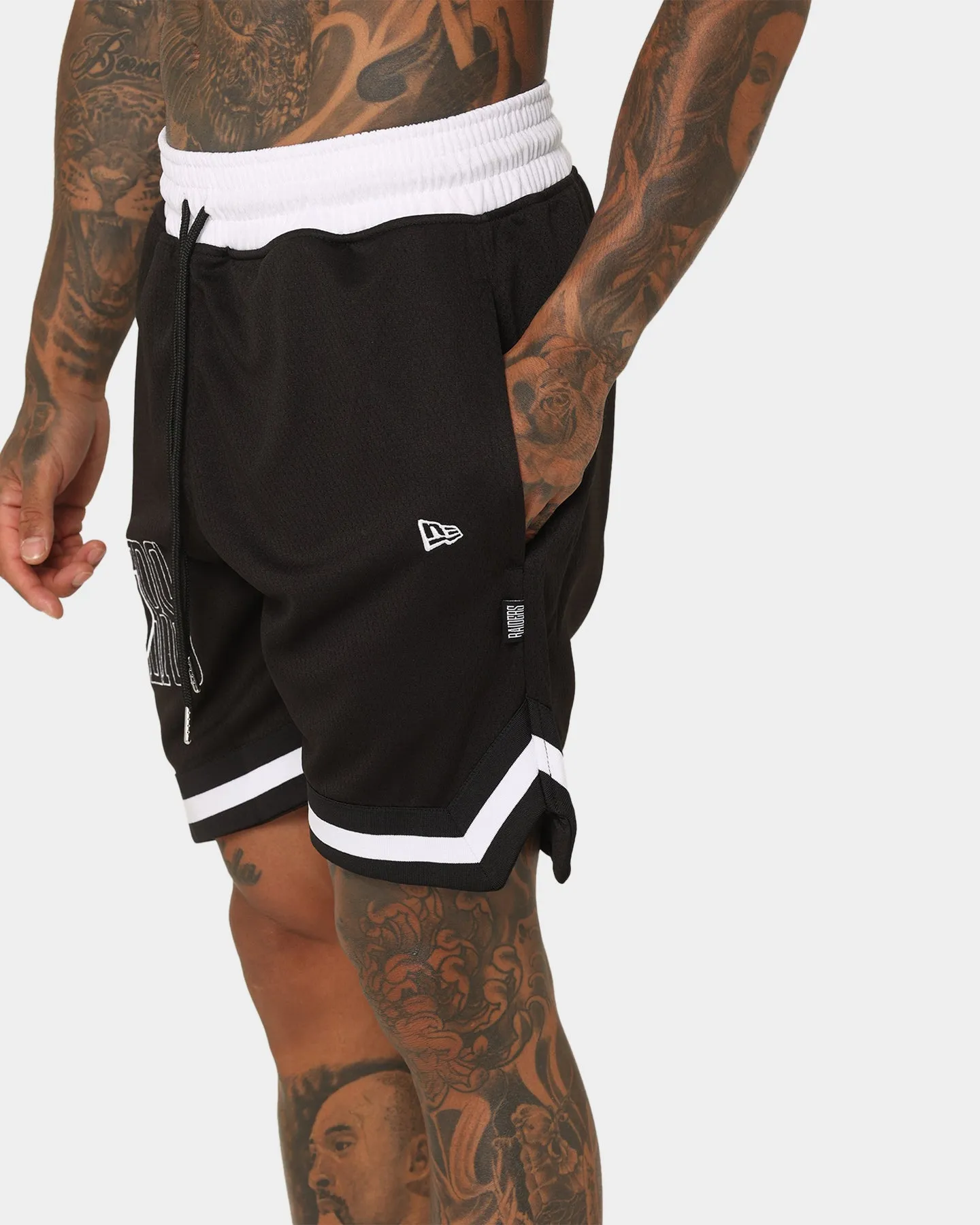 New Era Las Vegas Raiders Mesh Shorts Black Eco friendly materials Leather Look