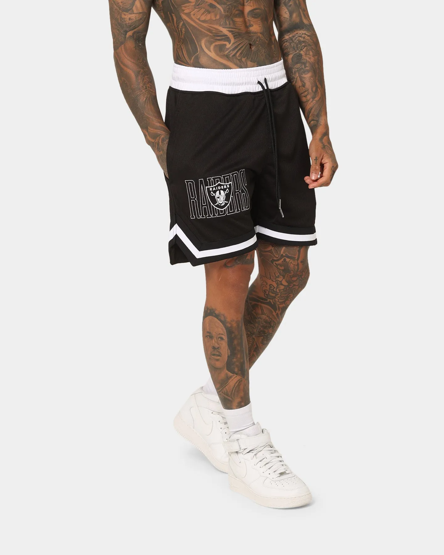 New Era Las Vegas Raiders Mesh Shorts Black Streetwear Light Coverage