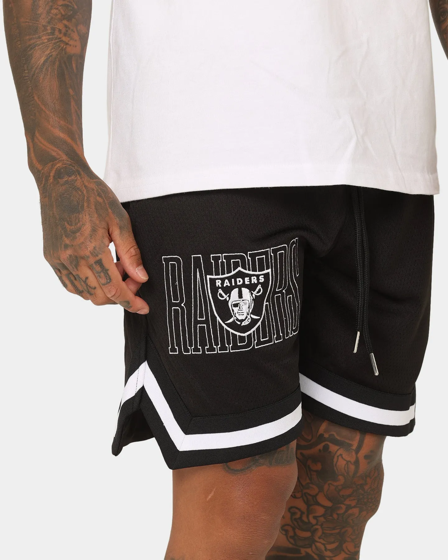 Chic Look Soft Texture New Era Las Vegas Raiders Mesh Shorts Black