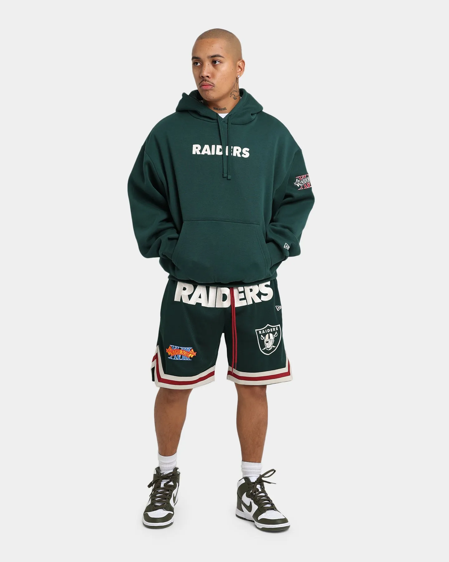New Era Las Vegas Raiders Mesh Shorts Dark Green Sport Wear