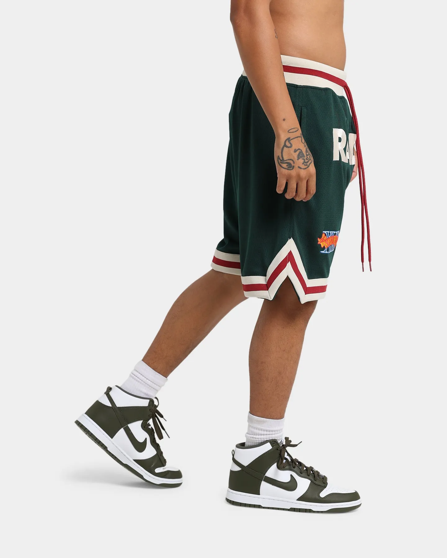 New Era Las Vegas Raiders Mesh Shorts Dark Green No Friction two piece outfit