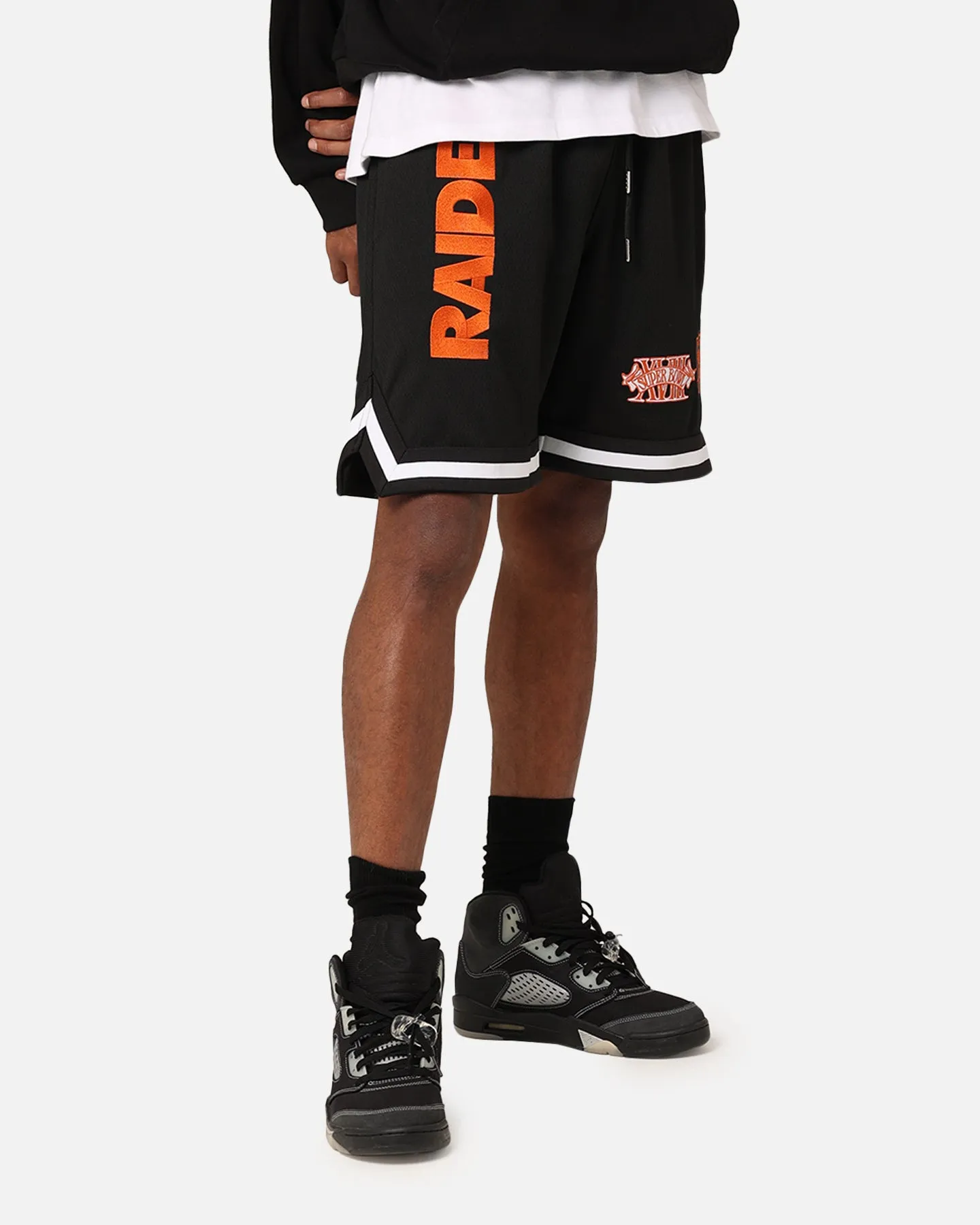 Performance Fit New Era Las Vegas Raiders 'Scary Nights' Mesh Shorts Black/Orange