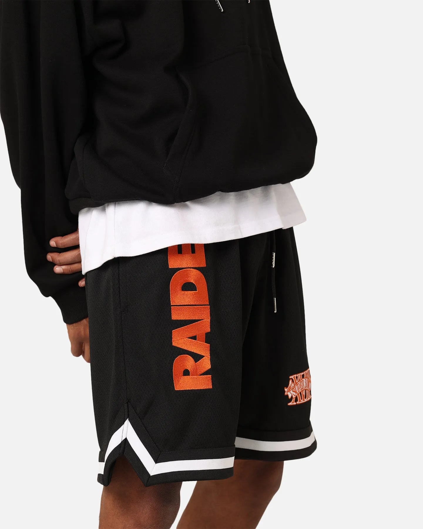 Contemporary Cut yoga clothing New Era Las Vegas Raiders 'Scary Nights' Mesh Shorts Black/Orange