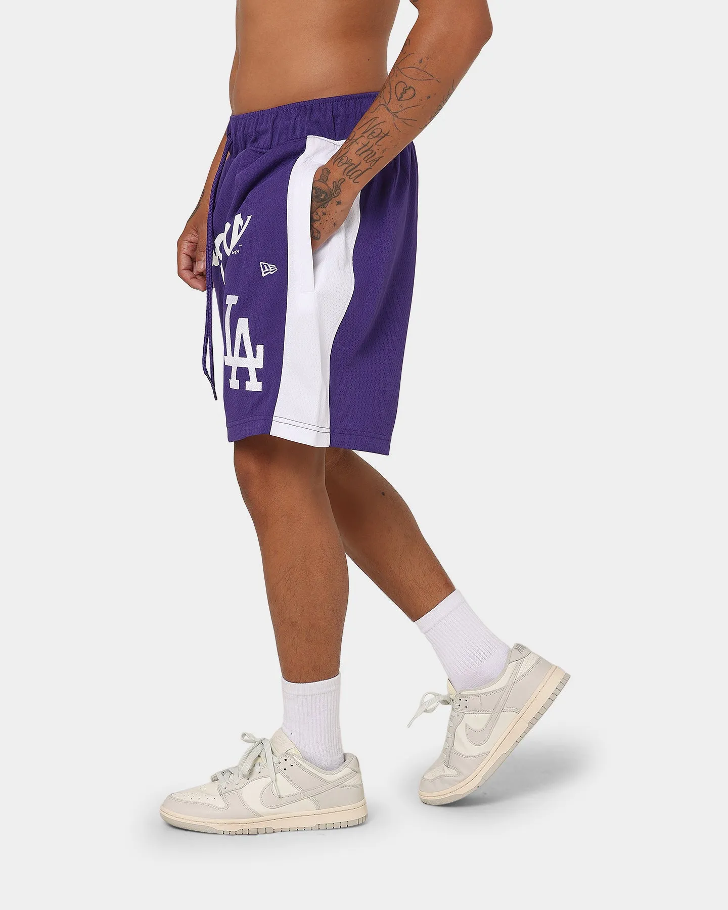 New Era Los Angeles Dodgers Basketball Shorts Purple Wide-leg cut Regular Fit