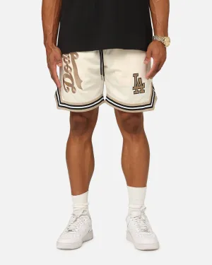 rooftop party look Clean Feel New Era Los Angeles Dodgers Mesh Shorts Light Beige