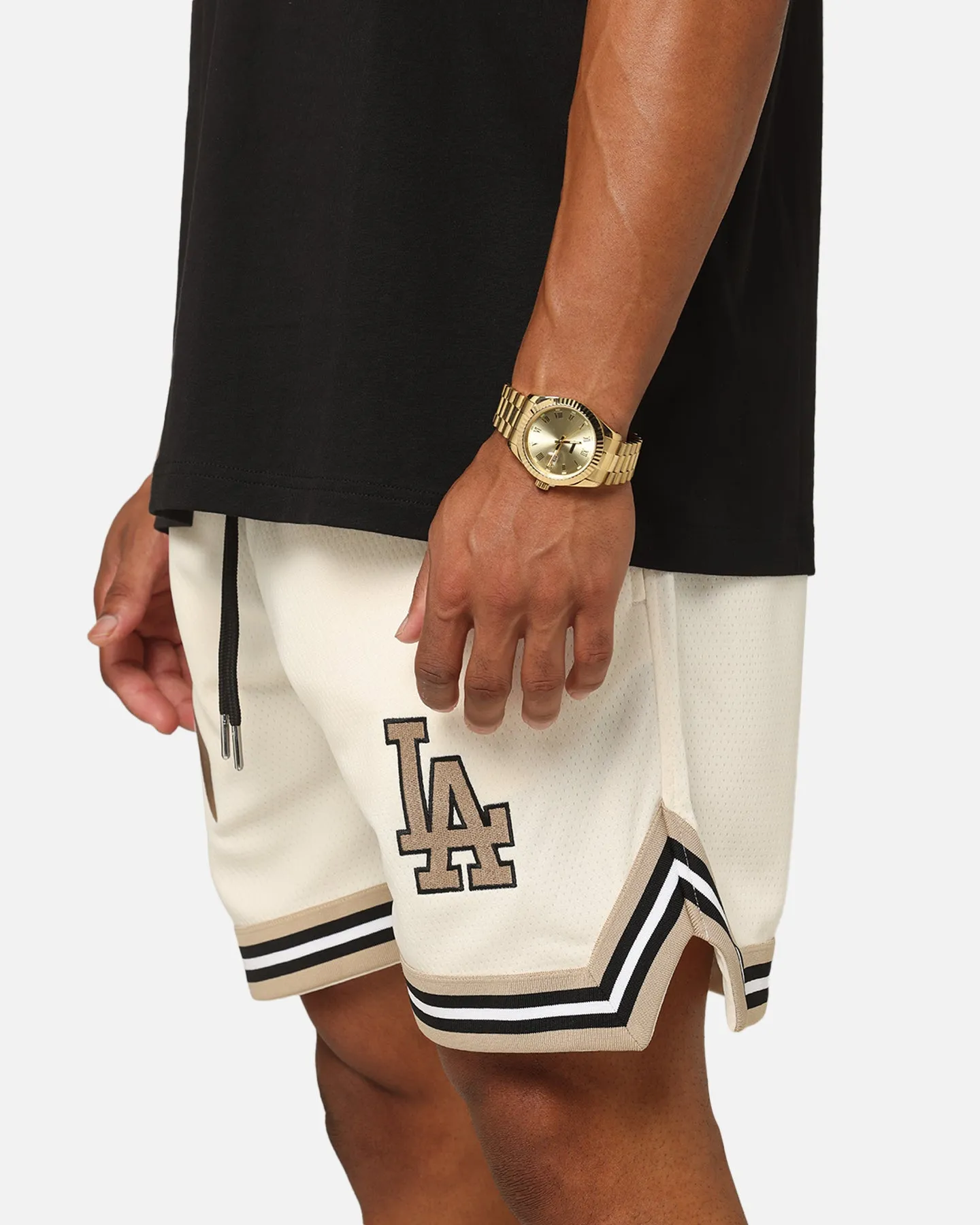 Odor Resistant Coating Pajamas New Era Los Angeles Dodgers Mesh Shorts Light Beige