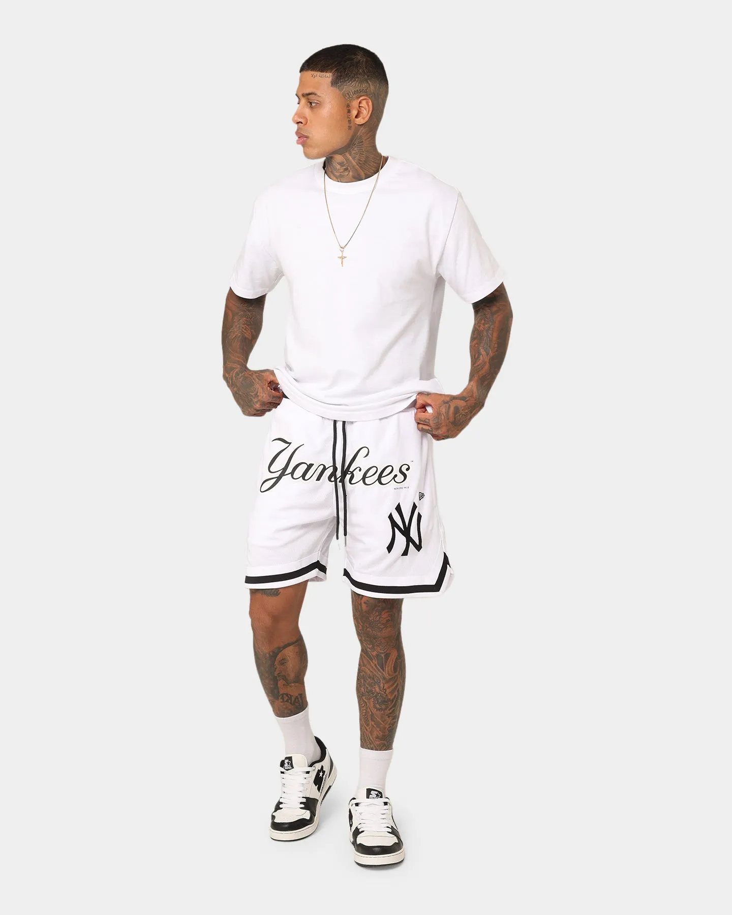 New Era New York Yankees Mesh Shorts White Cool Look