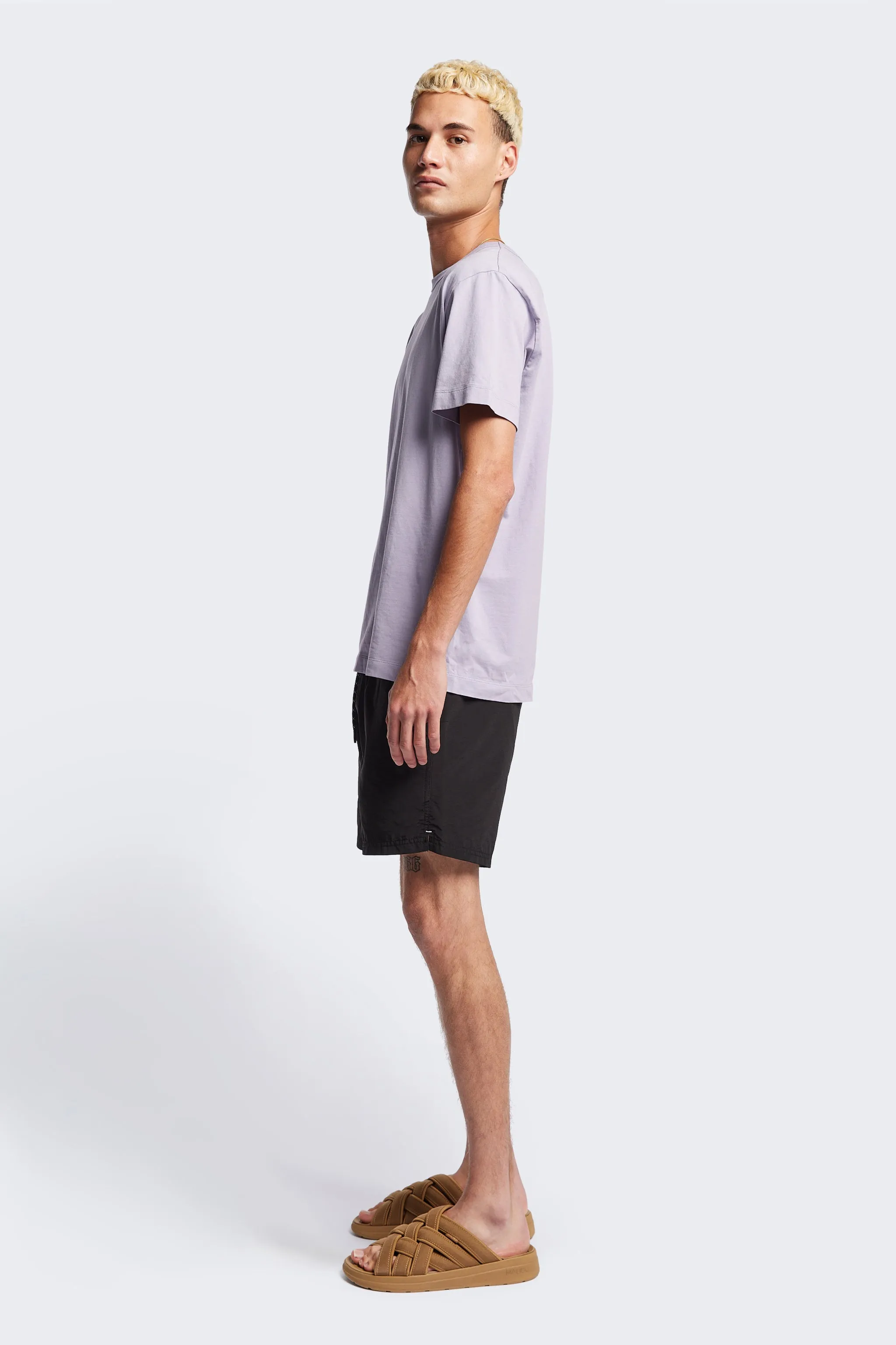 New Wave Swim Short Black Wide Leg Silhouette