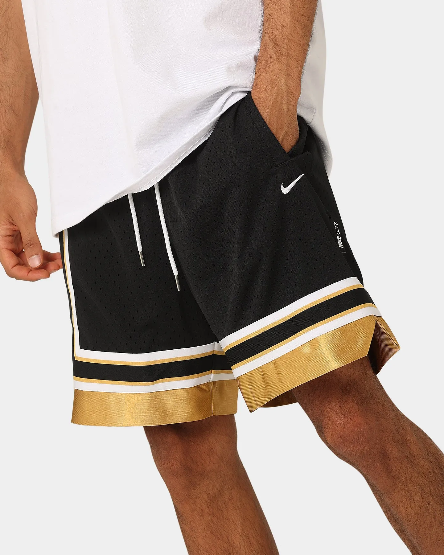 Smooth Flatlock Seams No Friction Nike 8" Circa Basketball Shorts Black/Wheat Gold