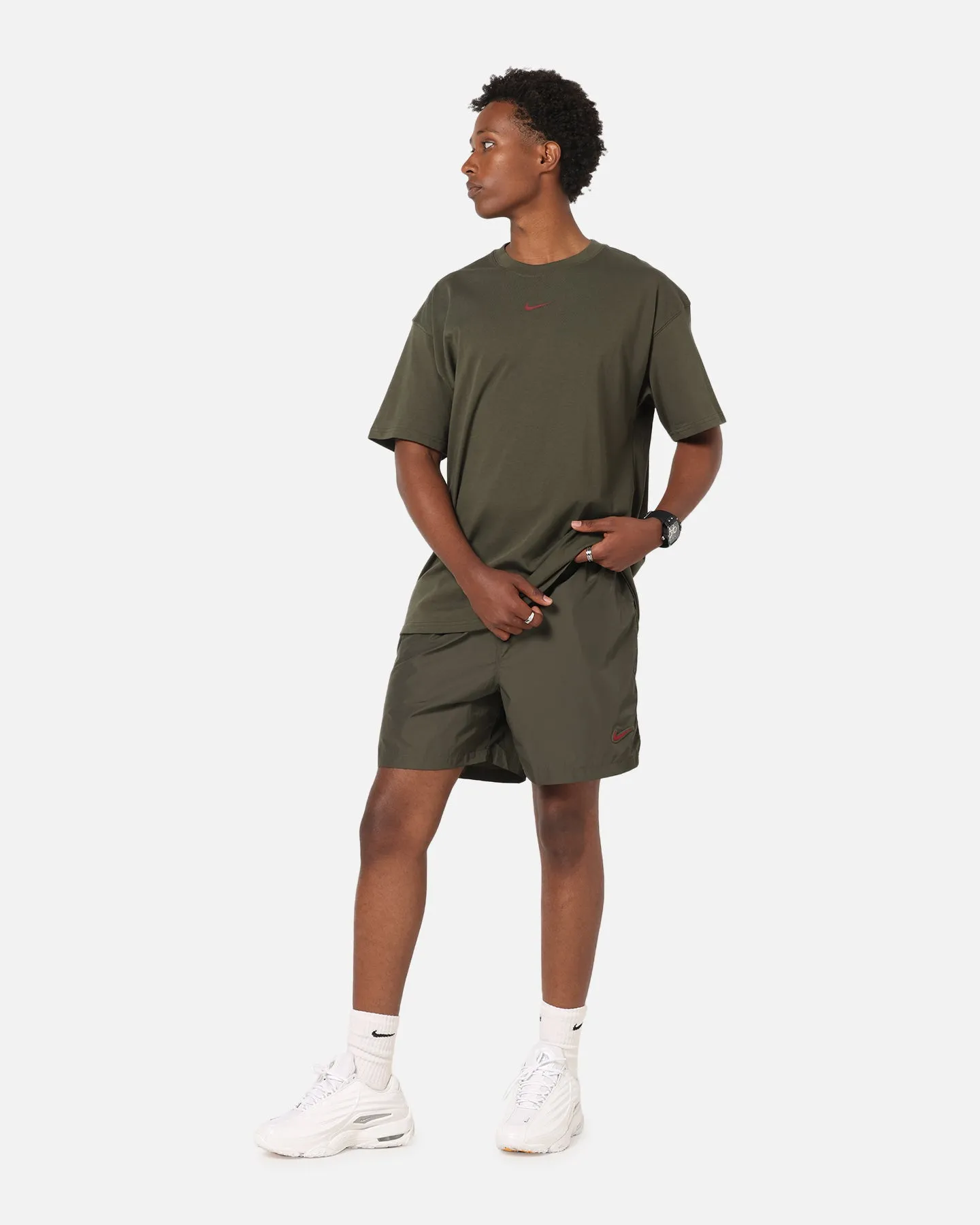 Nike Nocta Cardinal Nylon Shorts Khaki HypoallergenicLining