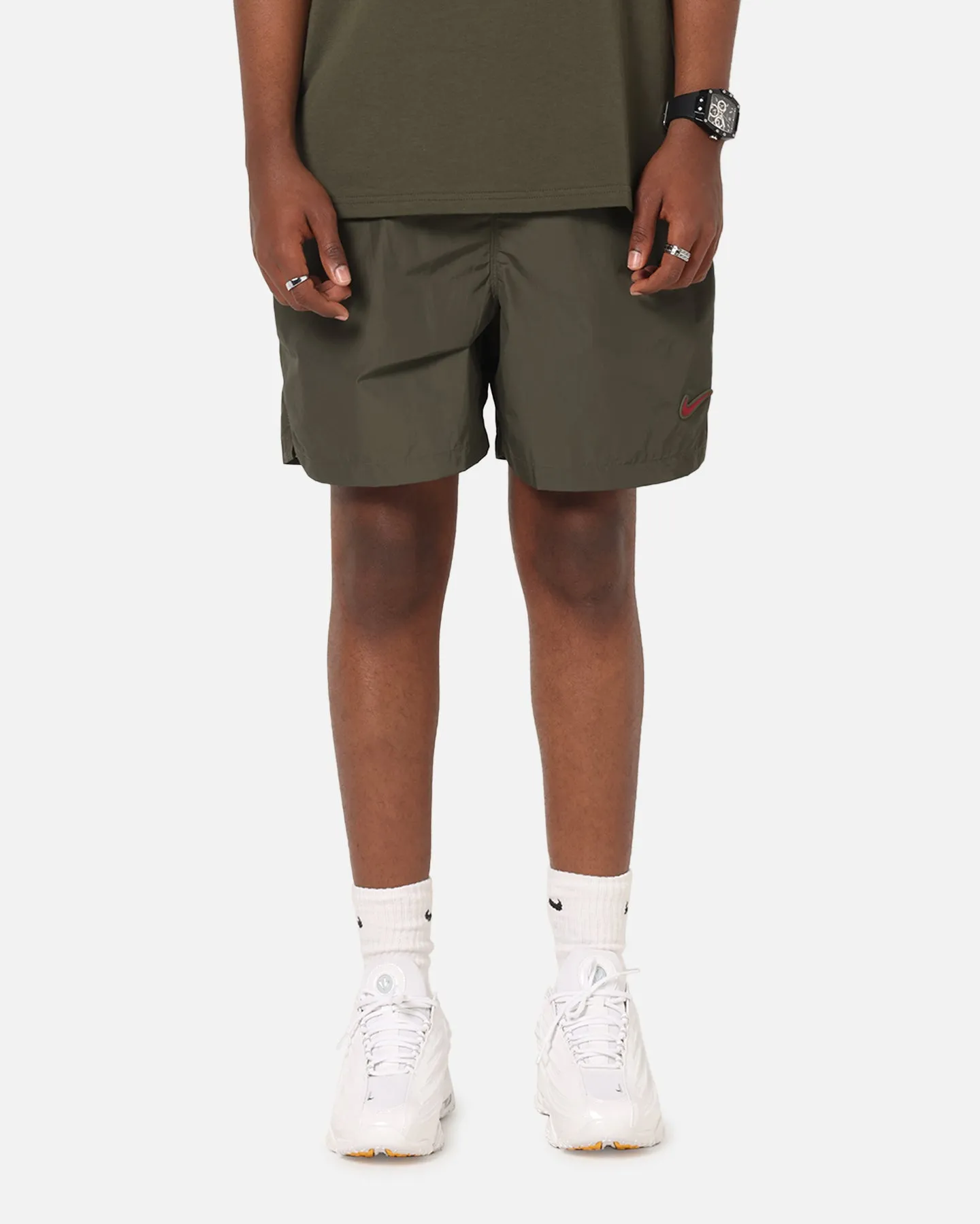 Nike Nocta Cardinal Nylon Shorts Khaki Comfortable Design hang dry