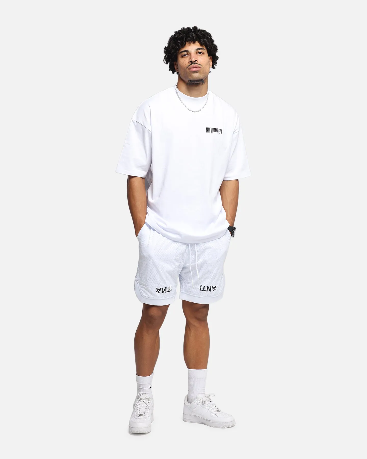 Lightweight Comfort The Anti Order Post Season Basketball Shorts White/Black