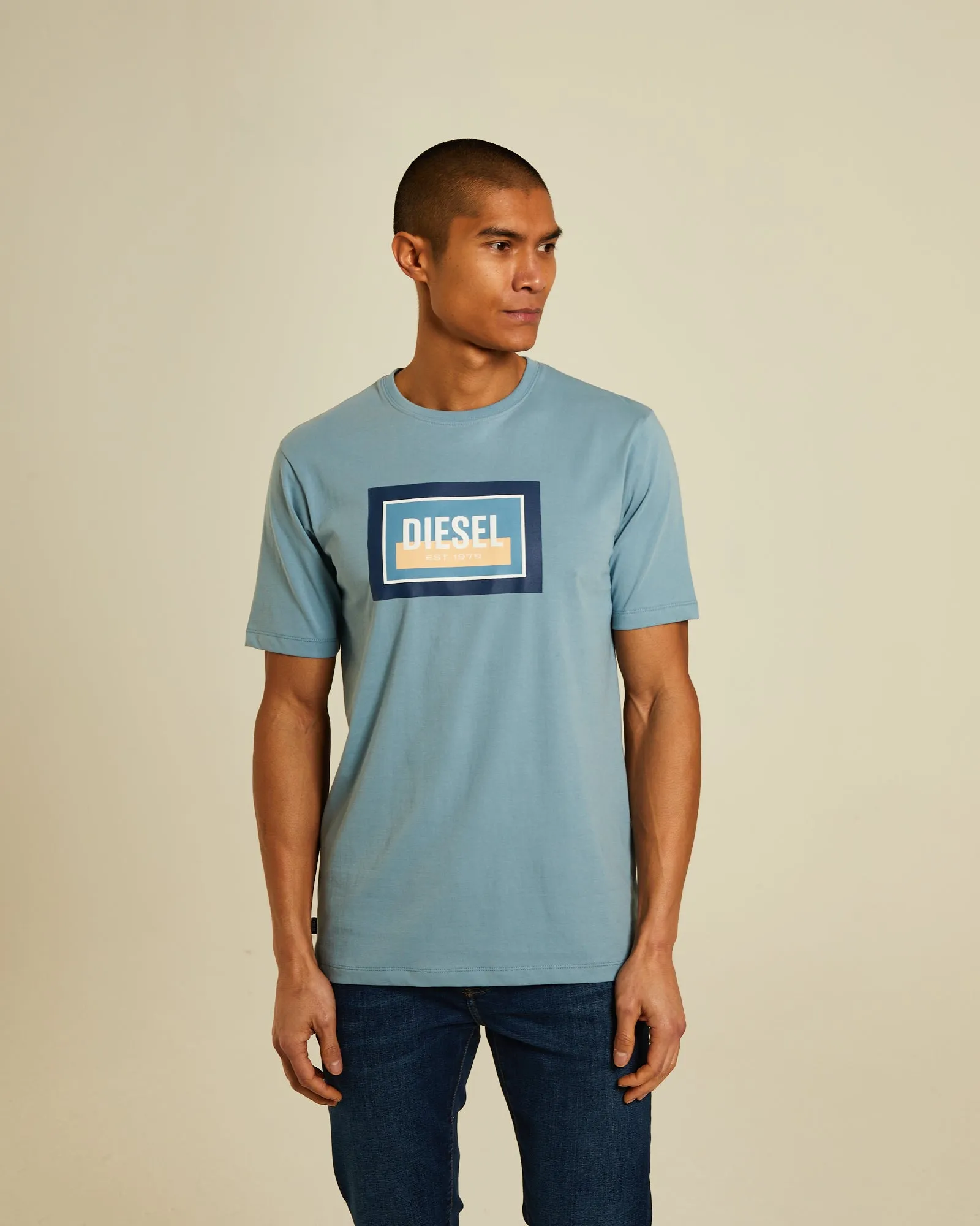 Personalized John Tee Pebble Blue