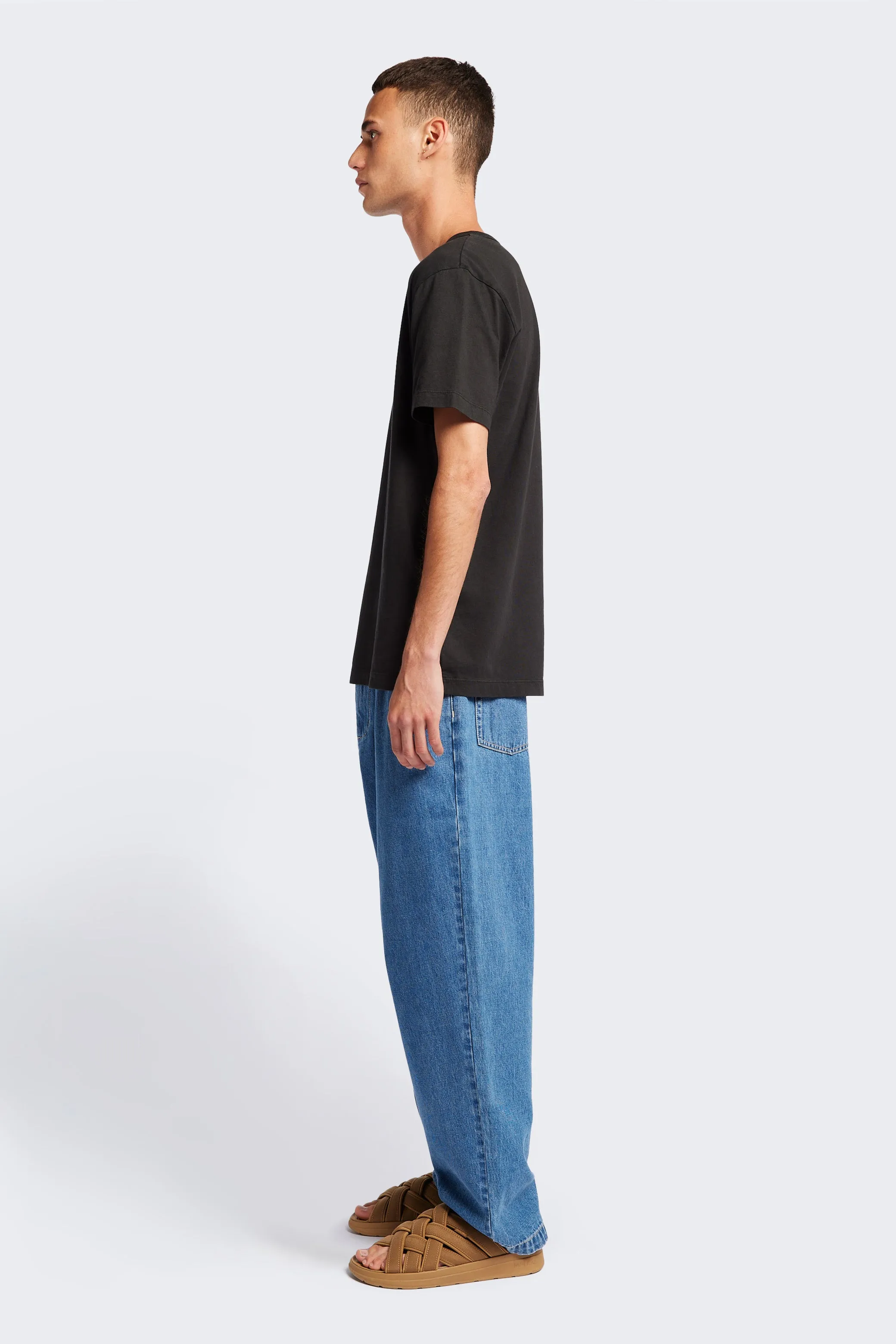 Teenager fashion Summer Wardrobe Stratus Henley T-Shirt Vintage Black