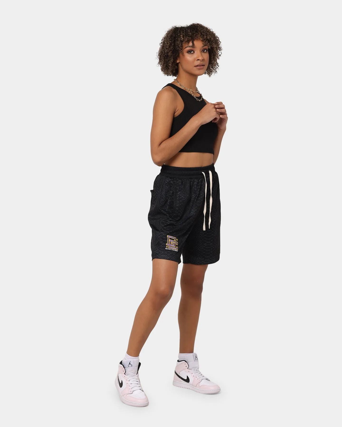 Trendy Mood Goat Crew Serpent Ball Shorts Black
