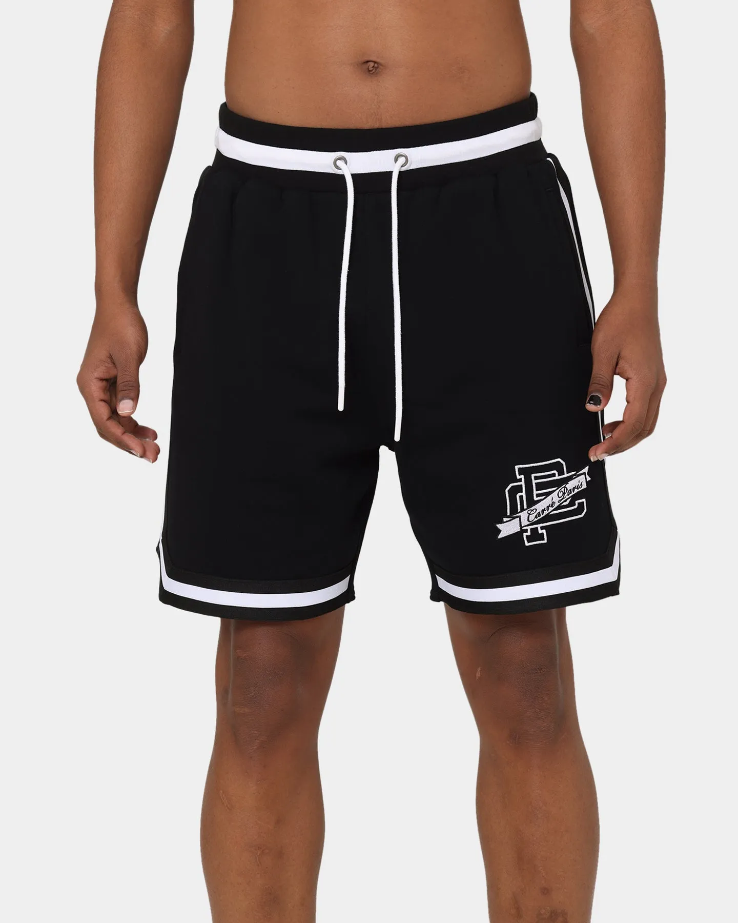 Carr?? Paris Original Fleece Basketball Shorts Black Body-Hugging Fit barbecue outfit