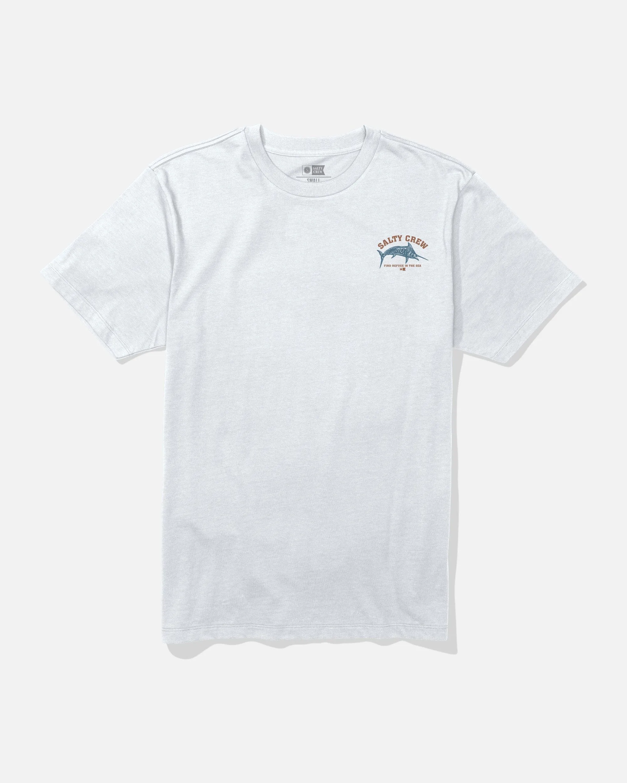 Bill Fishing Ss Tee - White Microfiber texture