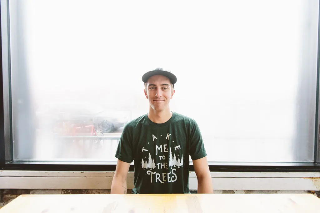 The Trees Tee-Emerald Triblend Running Gear Embroidered Details