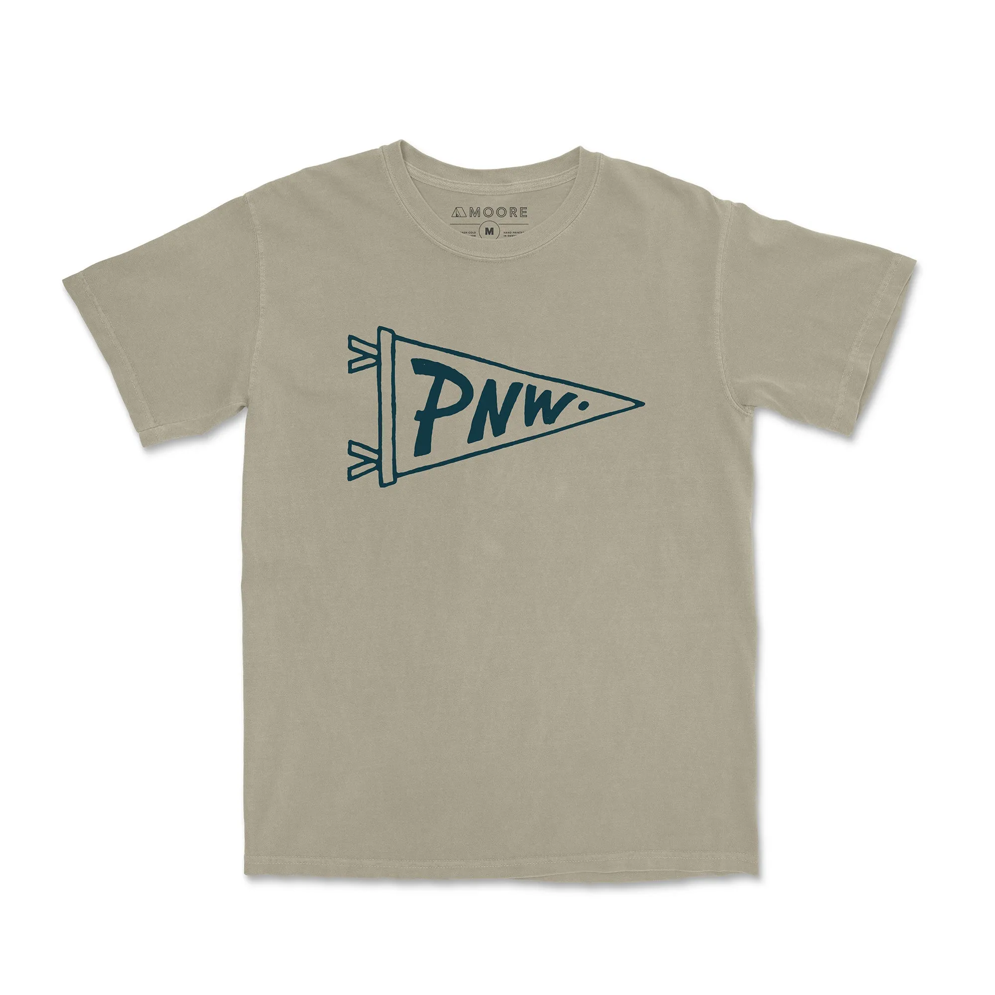 Layer-Friendly PNW Pennant Tee-Vintage Sandstone