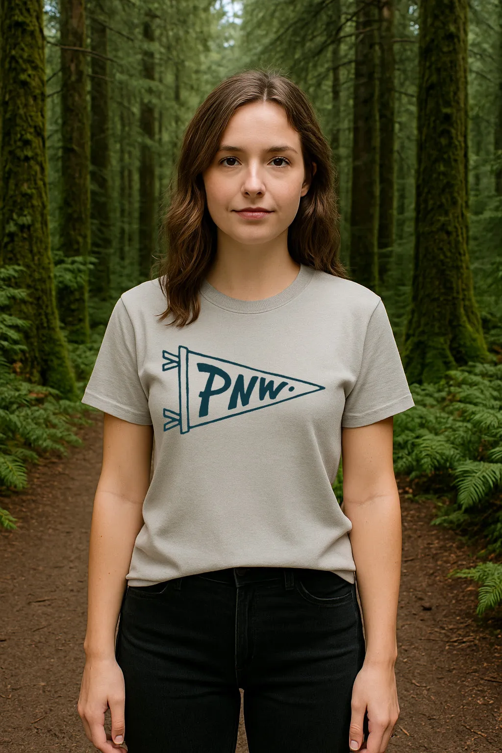 Light Fashion PNW Pennant Tee-Vintage Sandstone