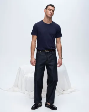 EcoFriendly Dye Unisex Slub Jersey Crew Neck Tee - Midnight