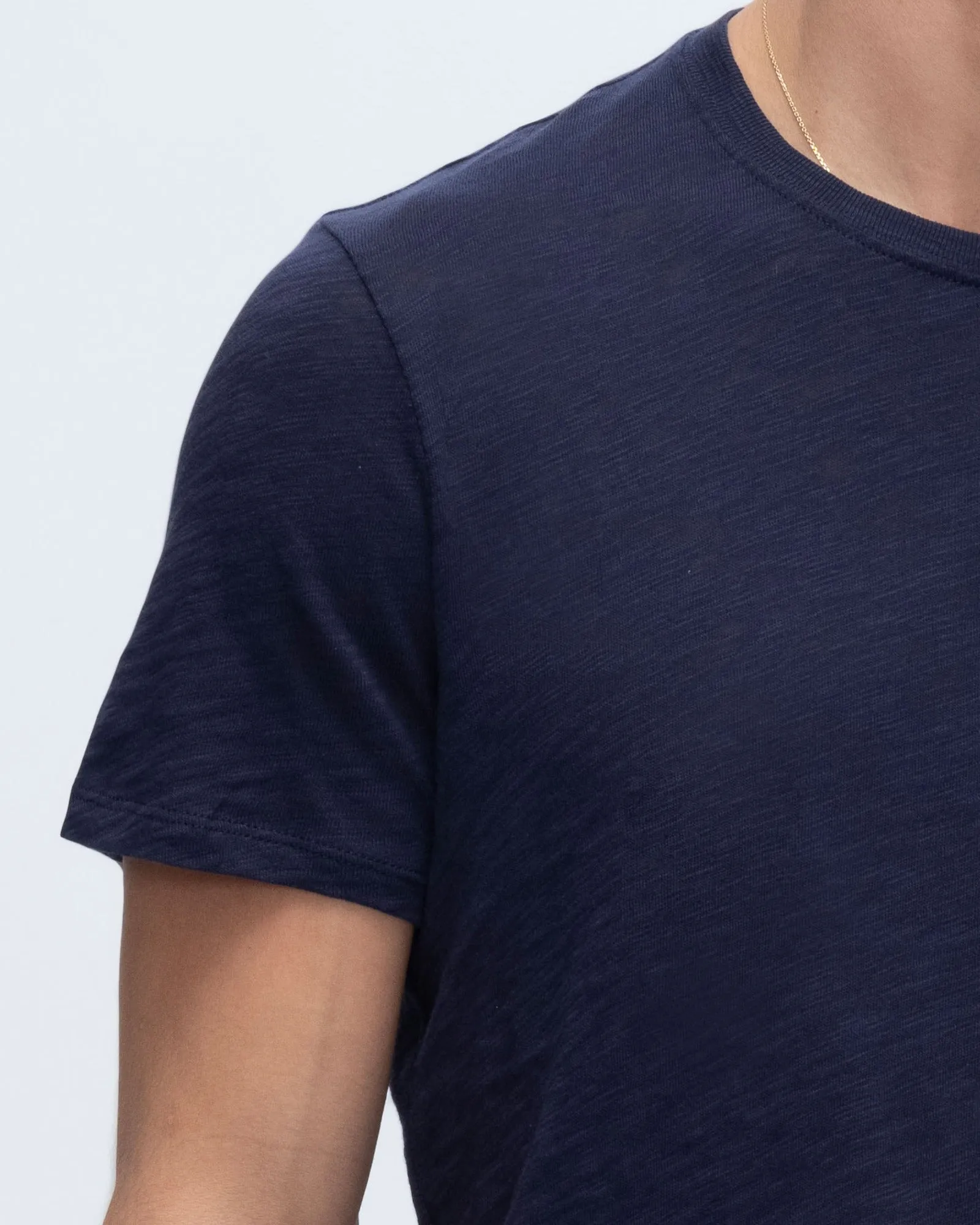 Slub Jersey Crew Neck Tee - Midnight Active Comfort