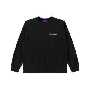 Weekend Fit OE LOGO RAGLAN CREW SWEAT BLACK